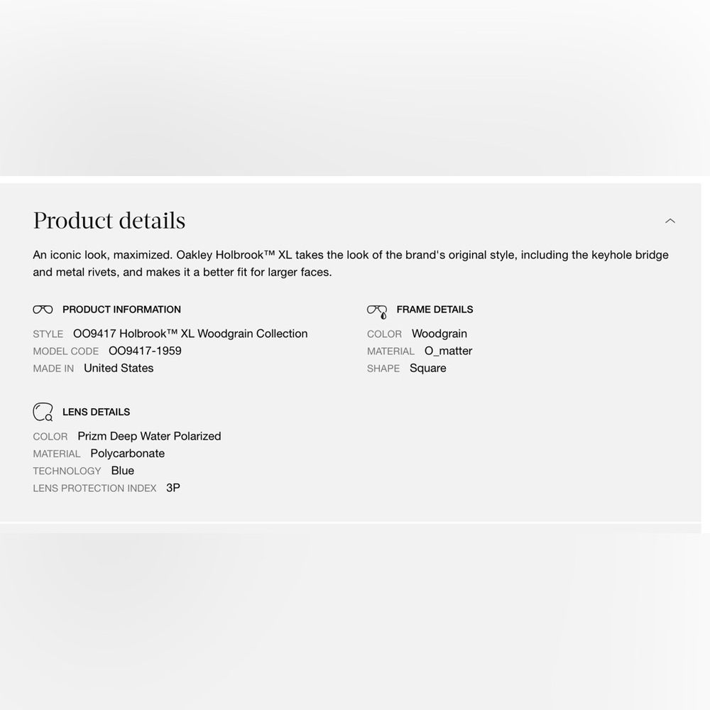 Oakley men’s Holbrook XL wood grain collection - Picture 9 of 9